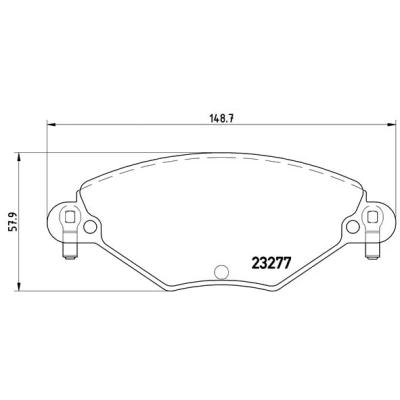 Obrázek Brembo P61071 přední brzdové destičky, počet 4