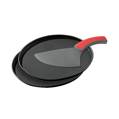 Obrázek Zenker 7513 dílná sada na pizzu, talíř pizzu a zvedák, plech kulatý (Ø 29 cm), nepřilnavý, vč. kráječe zvedáku v jednom, slané koláče