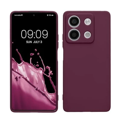 Obrázek kwmobile pouzdro na mobil kompatibilní s Xiaomi Redmi Note 13 5G z měkkého silikonu v barvě bordó fialové