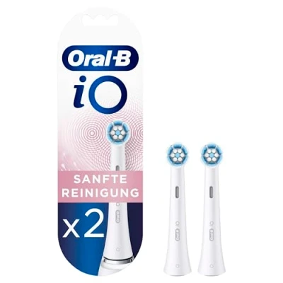 Obrázek Oral B iO jemné čištění nástrčných kartáčků pro elektrický zubní kartáček, 2 kusy, zubů, nástavec na kartáčky