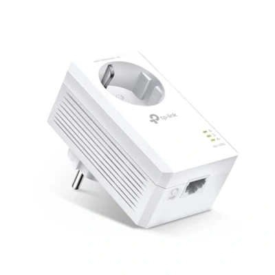 Obrázek TP Link gigabitový Powerline adaptér TL PA7017P AV1000 se zásuvkou (1x port, Plug and Play, energeticky úsporný, kompatibilní s adaptéry HomePlug AV Powerline)