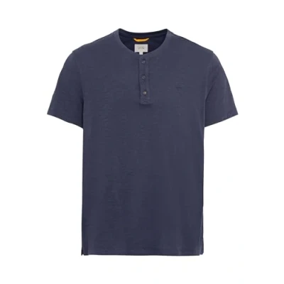 Obrázek camel active Pánské triko Henley s krátkým rukávem z čisté bavlny, tmavě modrá, 3XL