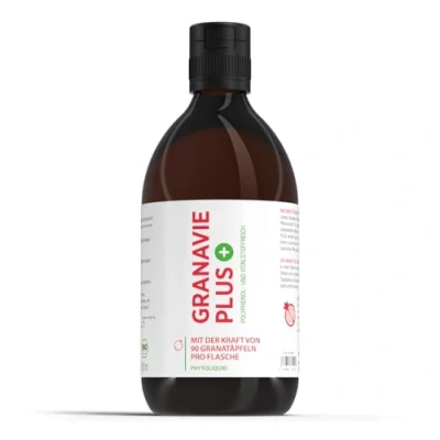 Obrázek Granavie PLUS koncentrát bio granátového jablka 45 000 mg polyfenolů/L síla 90 granátových jablek na 500 ml 25 porcí
