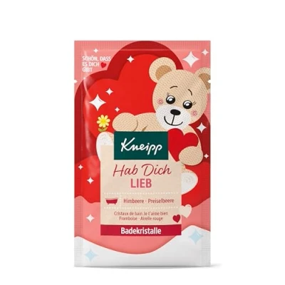 Obrázek Kneipp Miluji tě malina a brusinkové krystaly do koupele, 60 g (balení 1 ks)