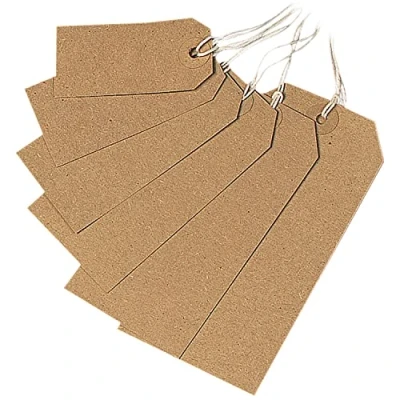 Obrázek Q CONNECT KF01596 přívěsek s pásková, 70 x 35 mm, 1000 kusů, Gelbbraun