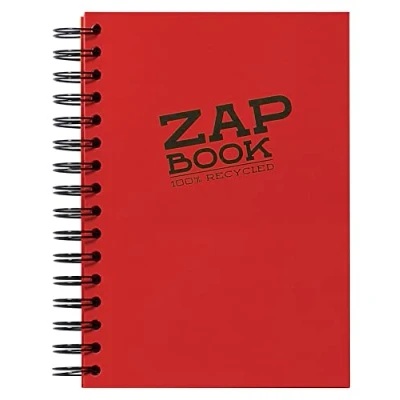 Obrázek Clairefontaine 8355C Skizzenblock / Zeichenblock ZAP Book mit Spiralbindung (DIN A5 14,8 x 21cm, 80 Blatt Zeichenpapier 80g, Recycling Papier) 1 Stück, farbig sortiert