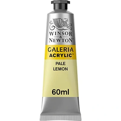Obrázek Winsor &amp; Newton 2120434 Galeria akrylová barva, vysoká pigmentace, stálá na světle, konzistence, 60 ml tuba citrónově žlutá bledá