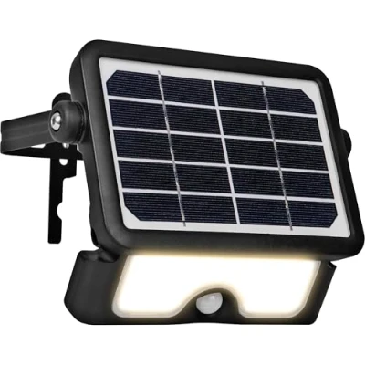 Obrázek Luco Solar FloodLight 5W, venkovní reflektor s detektorem pohybu IP65 vodotěsné, 550 světlometů pro zahradu