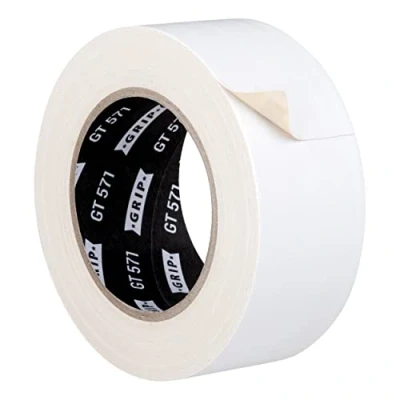 Obrázek GRIP Eventbasics Gaffa Tape bílá 50 mm x 25 m, profesionální textilní páska GT 571, velmi vysoká přilnavost, všestranná lepicí zesílená tkaninou na opravy, svazování a upevnění