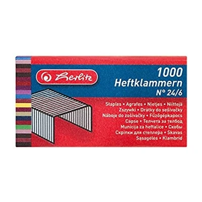 Obrázek Herlitz 8760514 sponky číslo 24/6 pozinkované, 1000 kusů, kov
