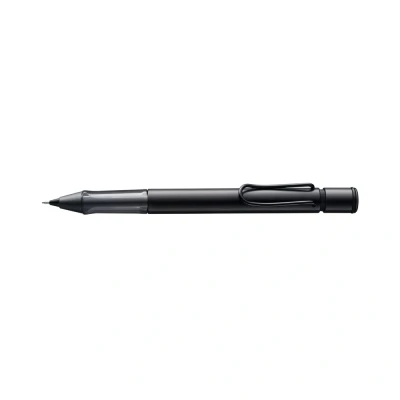 Obrázek Lamy AL star black mechanická tužka lehká tuhová s průhlednou, ergonomickou rukojetí a krytem z hliníku náplní pro jemné natírání M 41 v šířce linky 0,5 mm hrot na mazání