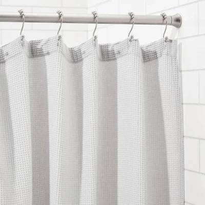 Obrázek AmazonBasics Tension Sprchový závěs pro sprchové dveře, 198,1 274,3 cm, nikl