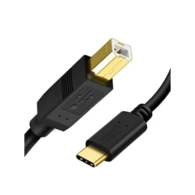 Obrázek CableCreation USB C kabel tiskárny 1M, na B, k tiskárně MIDI pro Yamaha Casio Digital Piano Controller DJ Controller, 3. 3FT černý