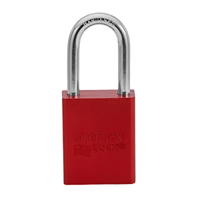 Obrázek Master Lock A1106RED Aluminum Red Safety Padlock with 1/4&quot; x 1 1/2&quot; Shackle (Pack of 6)