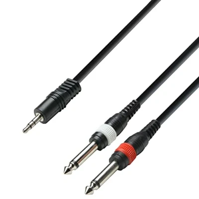 Obrázek Adam Hall Cables 3 STAR YWPP 0600 Y kabel 2 x jack TS na mini TRS 6 m