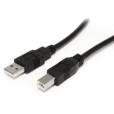 Obrázek StarTech.com 9 m aktivní USB A na B kabel M/M 2. 0 tiskárny prodlužovací černý (USB2HAB30AC)