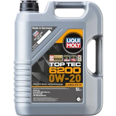 Obrázek LIQUI MOLY Top Tec 6200 0W 20 5 L Syntetická technologie motorového oleje výr. č.: 20781, bezbarvý