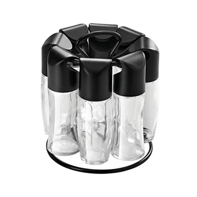 Obrázek Metaltex 252876080 Stojan na koření Spice 8, transparentní / černý