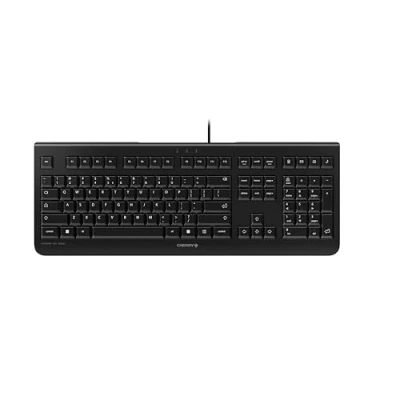 Obrázek CHERRY KC 1000, kabelová klávesnice, španělské rozložení (QWERTY), Plug &amp; Play přes USB přípojku, plochý design, téměř tichý stisk kláves, černá