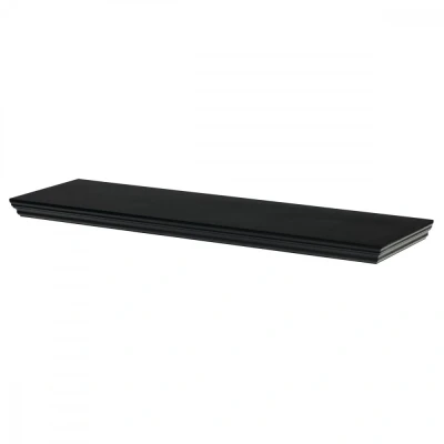Obrázek Polička nástěnná 80 cm, MDF, barva černá, baleno v ochranné fólii P 025 BK
