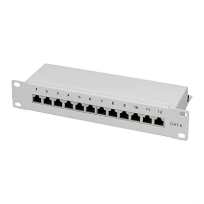Obrázek LogiLink Patch panel 10&quot; CAT6 12port plně stíněný šedý