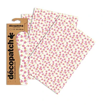Obrázek Decopatch Papír č. 744 (růžové bobule, 395 x 298 mm) balení 3 ks