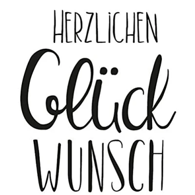 Obrázek Rayher 29167000 Stempel Herzlichen Glückwunsch, 5 x 6 cm, Natur
