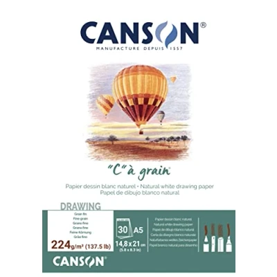 Obrázek Canson 400060620 C a grain kreslicí papír, A5, přírodní bílá
