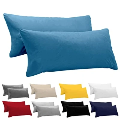Obrázek Dreamzie povlak na polštář 40 x 145 (sada se 2) 100% žerzejová bavlna 150 g/m2 modrý odolný a