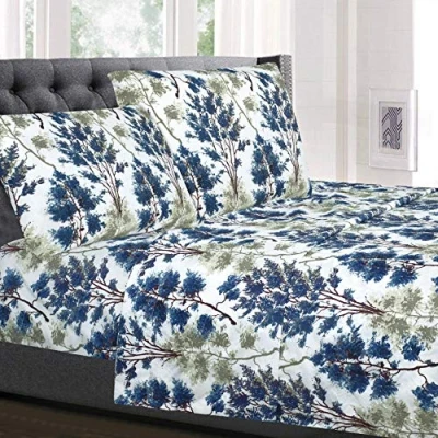 Obrázek Bettlaken für King Size Betten atmungsaktiv, luxuriös, mit elastischen und sicheren Eckgurten 1800 Supreme Collection extra weiches Bettwäsche Set, Bett, Florenz