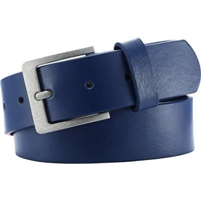 Obrázek Playshoes Chlapecký kožený pásek 30 mm široký pásek, 11 modrá