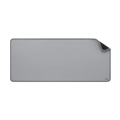 Obrázek Logitech Desk Mat Studio Series, multifunkční velká podložka, rozšířená podložka pod myš, protiskluzová gumová podlaha, ochrana proti stříkající vodě, dlouhá životnost šedá