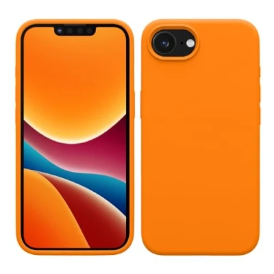 Obrázek kwmobile pouzdro na mobil pro iPhone 16e pouzdro, Case silikonové bezdrátové nabíjení Fruity Orange