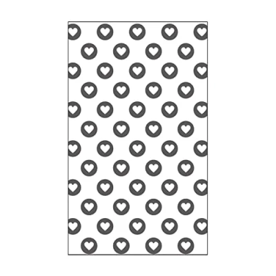 Obrázek Vaessen Creative Mini Prägeschablone Embossing Folder 7, 6 x 12, 7 cm, Herz in Kreis, Muster zum Prägen, Stanzen und gestalten von DIY Scrapbook, Fotoalbum, Briefumschläge Karten