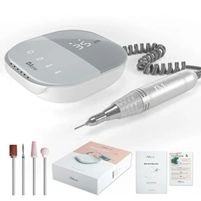 Obrázek JCMASTER® TouchPro+ frézka na nehty 35000 ot/min, profesionální nehty, LED displej, dotykové ovládání, 4bitový elektrický pilník sada manikúru, pedikúru, pro tvrdý gel,