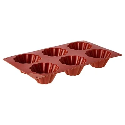 Obrázek Silikomart 20.034.00.0060 SF 034 BRIOCHETTE CANNELLATA SILICONE MOULD ø79 H 37 MM
