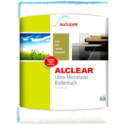 Obrázek ALCLEAR 950009 ručník na podlahu z mikrovlákna, 60 x 40 cm, speciální ultramikrovlákna pro všechny podlahy, bílý