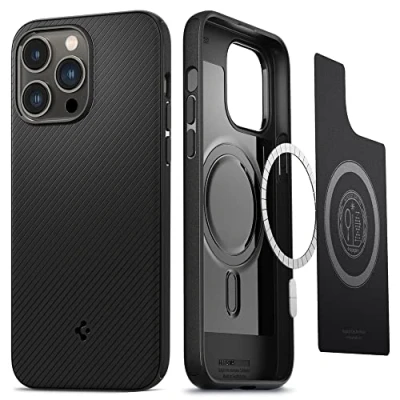 Obrázek Spigen pouzdro Mag Armor MagFit pro iPhone 14 MagSafe magnetické na mobil matná černá