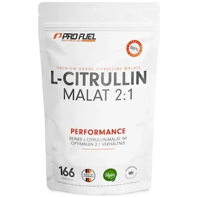 Obrázek L citrulin malát 2:1 prášek 500 g, optimálně ve vysokých dávkách, perfektní rozpustnost, ideální jako doplněk před tréninkem (předcvičení), nejvyšší čistota, laboratorně testováno, bez přísad, 100%