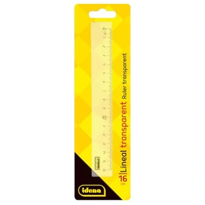 Obrázek Idena 602052 pravítko z plastu, délka 16 cm, transparentní, 1 kus