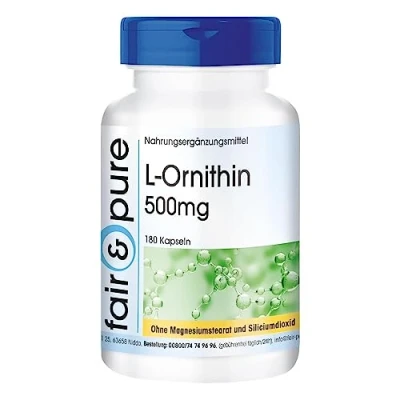 Obrázek Fair &amp; Pure® L ornithin 500 mg 180 kapslí vysoká dávka