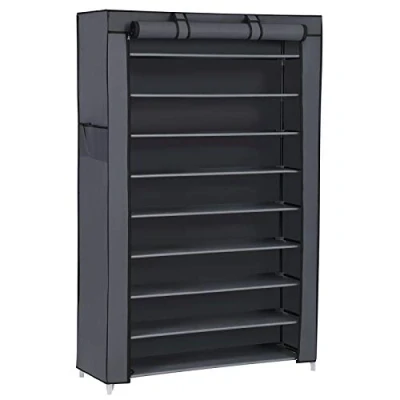 Obrázek Songmics XXL 10dílný prachutěsný botník pro cca 45 párů bot, 88 x 28 160 cm šedá RXJ36G