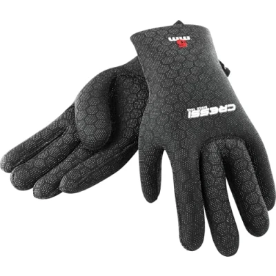 Obrázek Cressi Neoprenové rukavice High Stretch, černé/logo červené, L