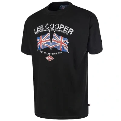 Obrázek Lee Cooper Workwear pánské potištěné tričko s kulatým výstřihem a krátkými rukávy, černé, XL