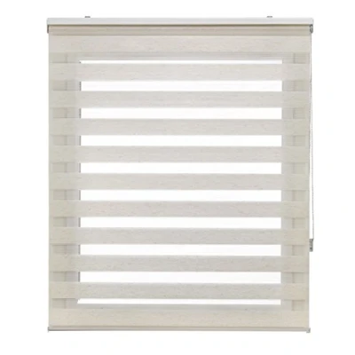 Obrázek Uniestor basic duo rollo tag und nacht Leinen doppelrollo 120 x 250 cm (Breite Länge). Stoffgröße 117 245 cm. Fensterrollo zebra