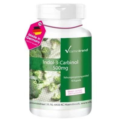 Obrázek Indol 3 karbinol 500 mg 90 veganských kapslí I3C s přídavným brokolicovým práškem Vitamintrend®