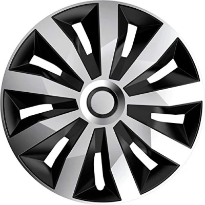 Obrázek AUTO STYLE Satz Radzierblenden Penta 13 Zoll Silber/Schwarz