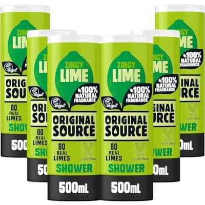 Obrázek Original Source Limetkový sprchový gel, 100% přírodní vůně, veganský a bez parabenů, výhodné balení 6 x 500 ml