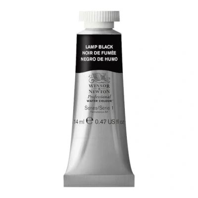 Obrázek Winsor &amp; Newton 0105337 Profesionální akvarelová barva, živé vodní barvy v umělecké kvalitě, vysoká zářivost barev a svítivost, stálá na světle, archivní kvalita, 14 ml tuba černá lampa
