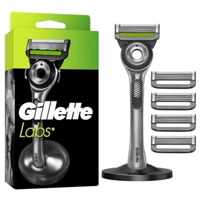 Obrázek Gillette Labs s čisticím prvkem, holicí strojek pro muže, 1 rukojeť 5 náhradních čepelí, magnetickým dokem